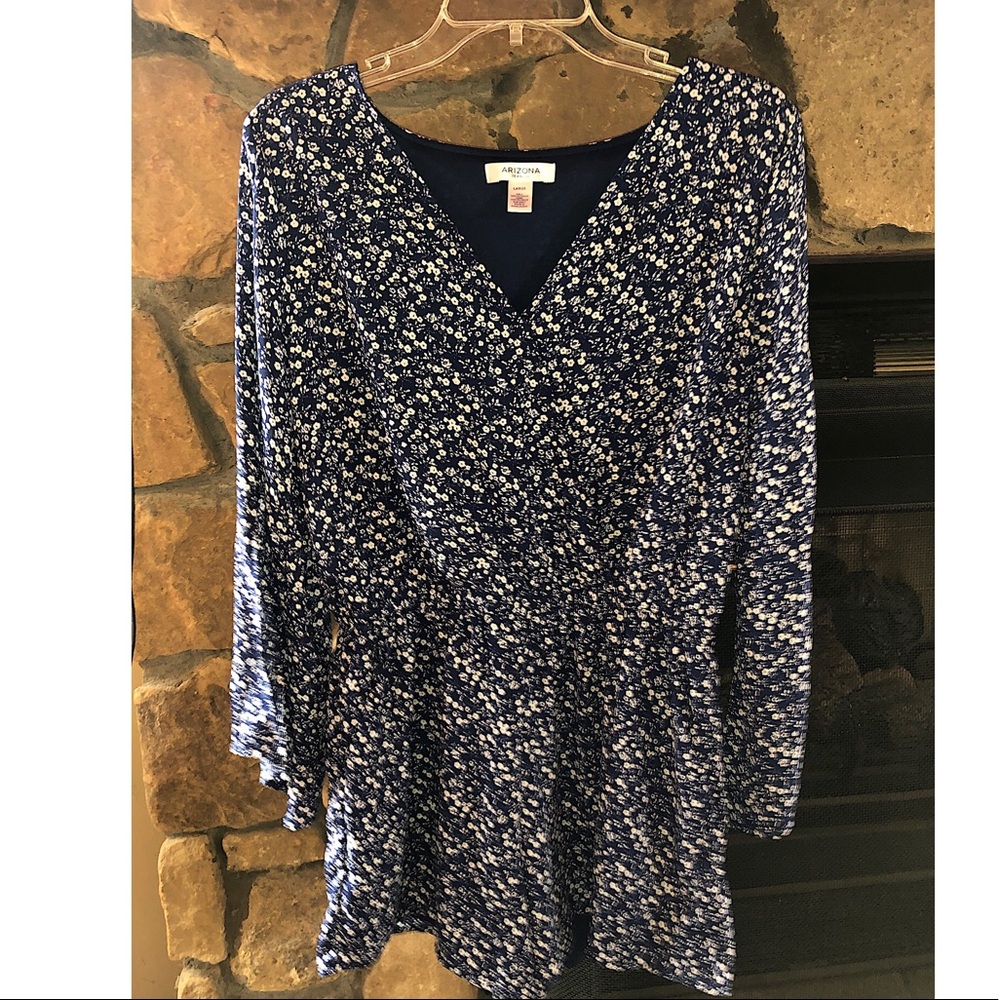 Navy Blue Floral Romper